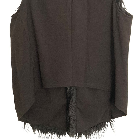CAbI #929 Black Infinite Faux Fur Open Style Vest - Picture 6 of 9